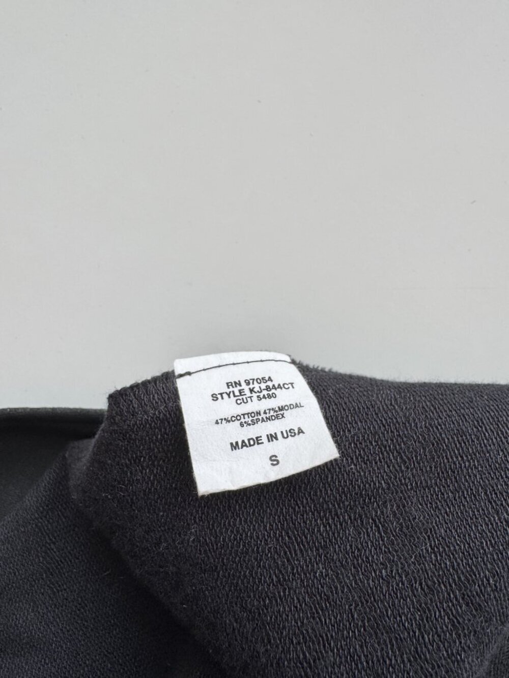 KRISA Black Coated Terry Faux Leather Open Drape Front Moto Jacket, Size S - Picture 15 of 16